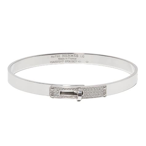 Hermes kelly bracelet white gold